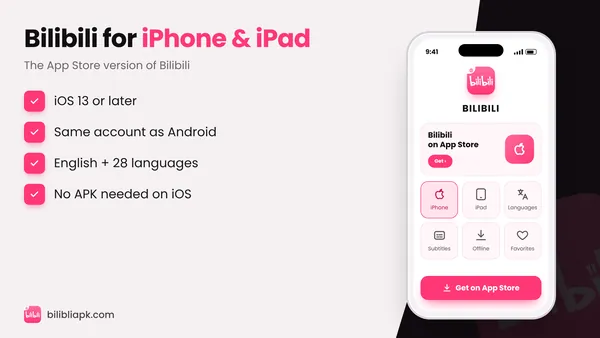 Bilibili app on iPhone from the App Store