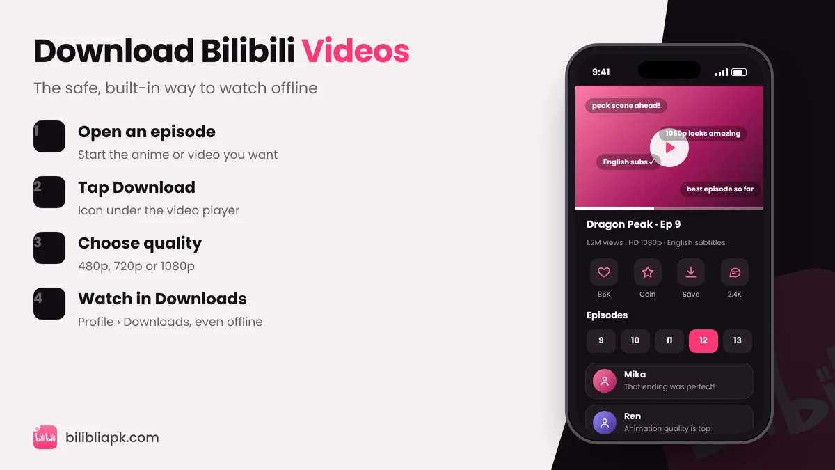 Steps to download Bilibili videos for offline viewing