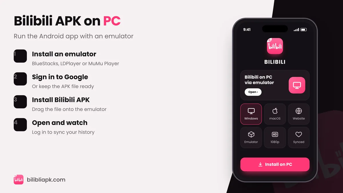 Steps to run Bilibili APK on PC using an Android emulator